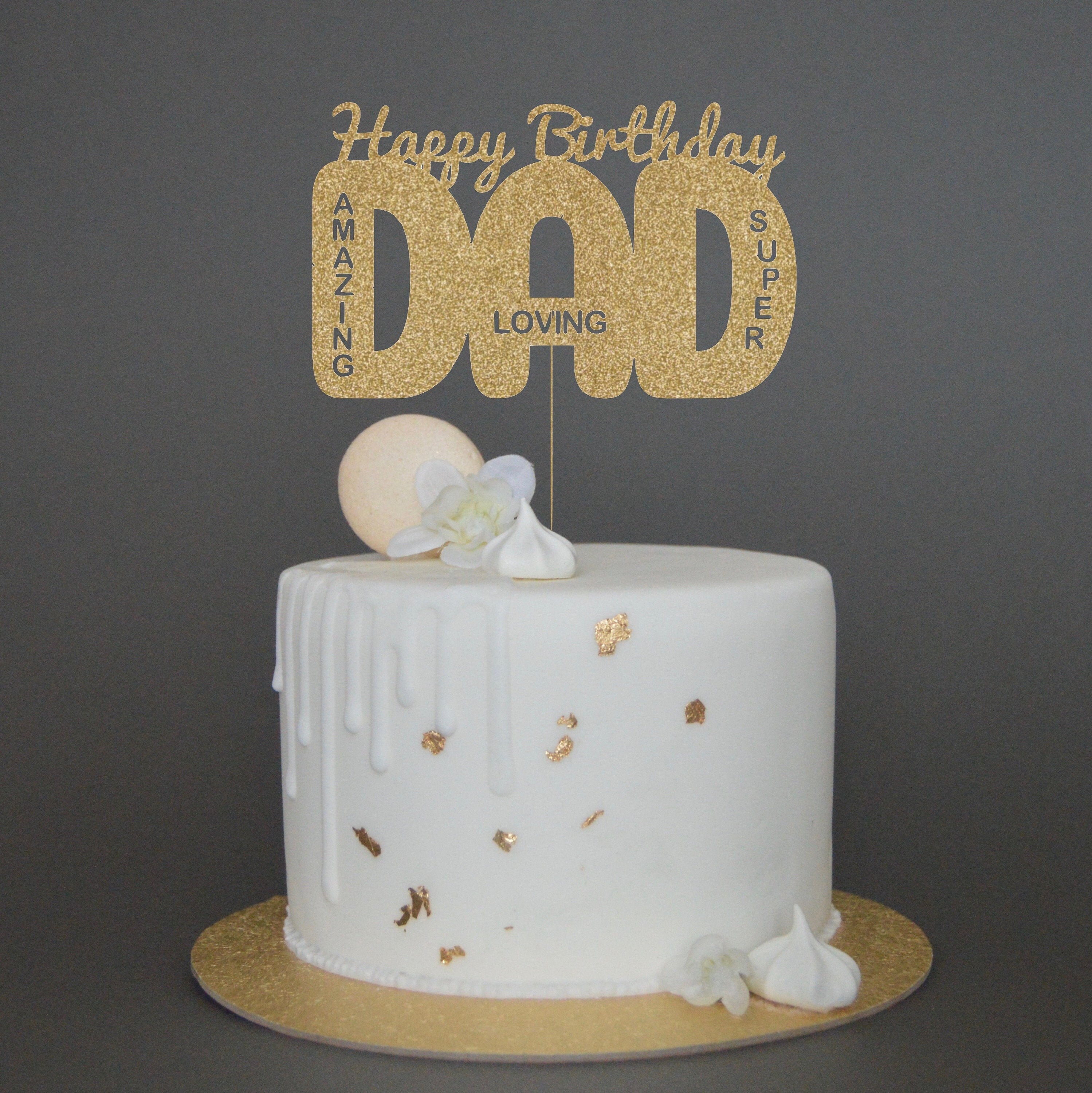 pix Cake Topper Beautiful Happy Birthday Papa Cake happy birthday dad cake topper dad cake topper glitter cake topper happy birthday dad