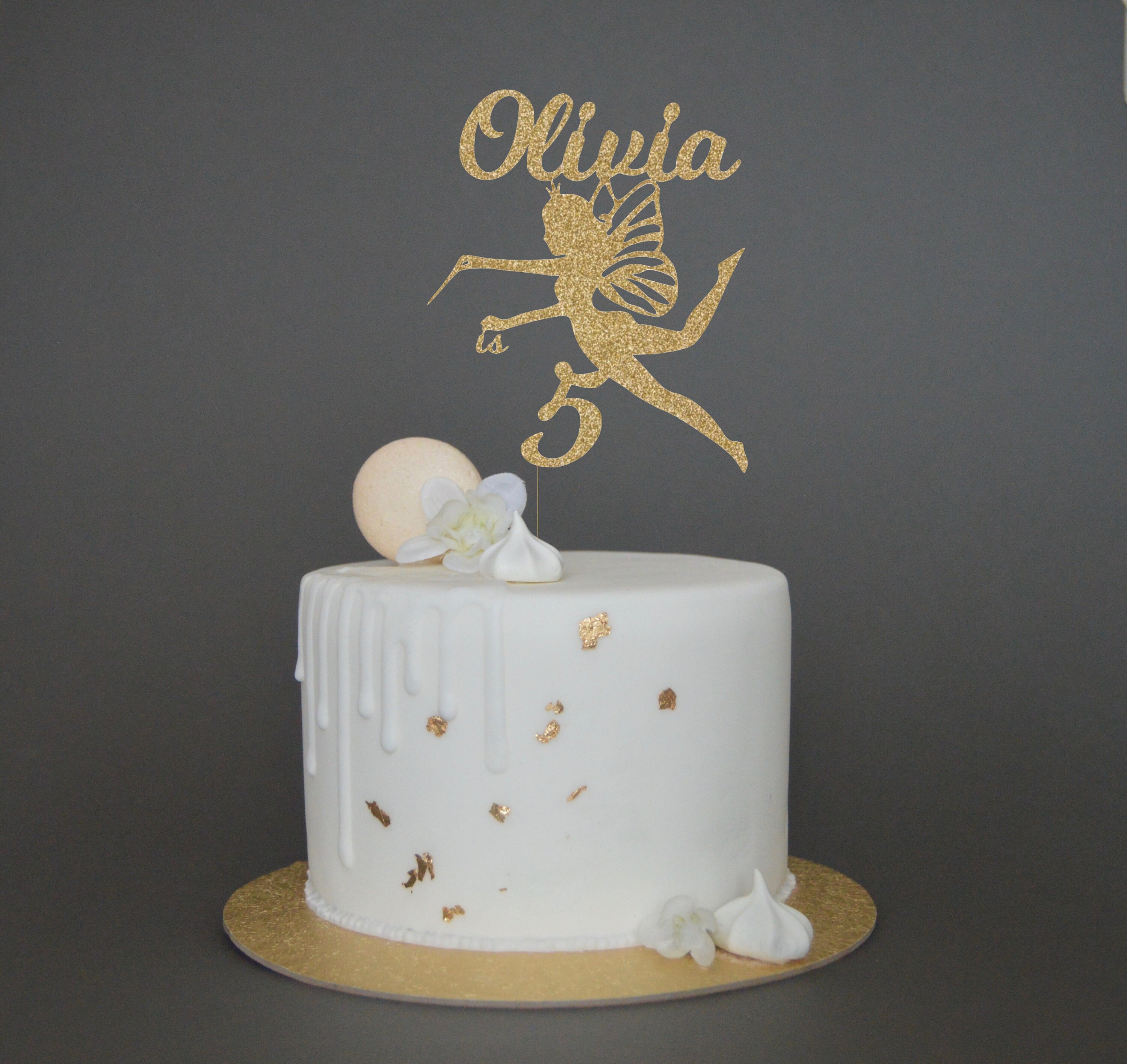 many colours avail. Glitter Fairy Birthday Cake Topper with number And Name many colours avail. Glitter Fairy Birthday Cake Topper with number And Name