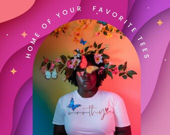 Camiseta gráfica cristiana colorida inspirada en la fe / Camiseta con letras llamativas / Regalo inspirador para mujeres de fe / Camiseta con mensaje positivo