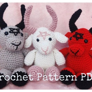 Baby Baphomet Crochet Pattern, Baphomet Devil Toy