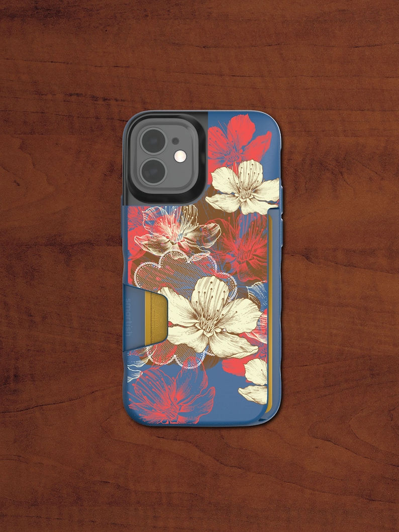 Slim Protective Vault Grip Credit Card Cover Smartish Wallet Slayer Vol For iPhone X XS Max 11 12 Mini Pro Max Silk - In Bloom 1
