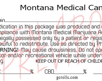MONTANA RX Medical Sticker for Prescription Medical Weed Marihuana Marijuana Pot Cannabis 420 Identifier Downloadable Labels