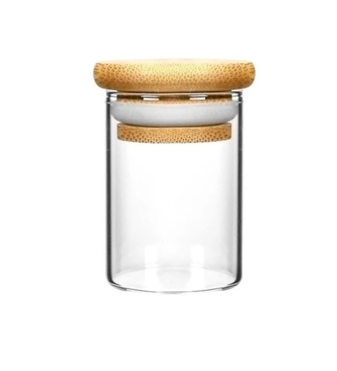 Storage Borosilicate Glass Jar & Container with Air Tight Bamboo Wooden Lid