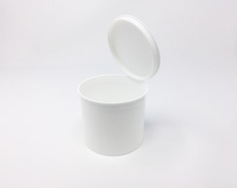 90 Dram WHITE Opaque LARGE Pop Top Storage Container