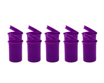 10 Pack 8 Dram PURPLE Opaque Pop Top Open Bottle Containers