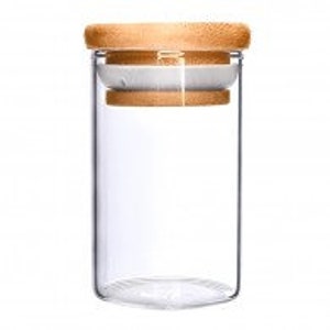 1pc 500ml Transparent Glass Coffee Cup With Sealed Bamboo Lid And Straw,  Gift