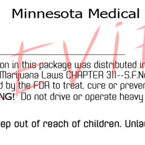 MINNESOTA Green Cross Medical Sticker for Prescription Medical Weed Marihuana Marijuana Pot Cannabis 420 Identifier Downloadable Labels