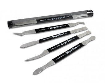 Four (4 ) DOUBLE ENDED Stainless Steel Wax Carving Multipurpose Tools  Spatula, Spoon, Chisel, Shovel, Poker  Made in USA