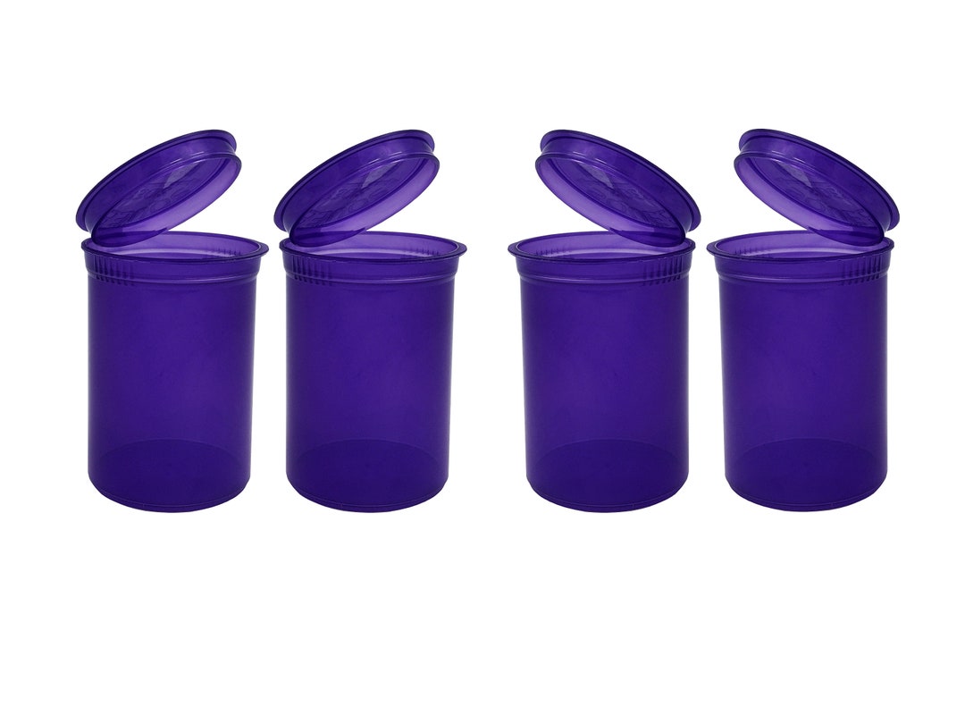 Transparent Stashes 30 Dram Transparent One Piece Plastic Pop Top Stash Jar Travel Smoking ...