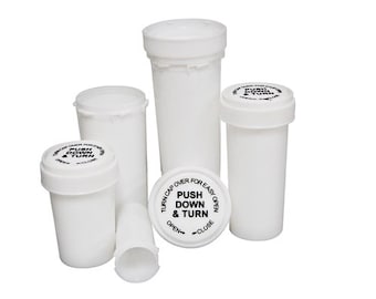 Dram 5 Pack Opaque White Reversible Lid Container w/ Label Options