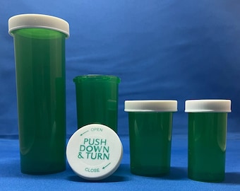 4 Pack Push and Turn Containers one each size 60 Dram, 30 Dram, 20 Dram, 13 Dram