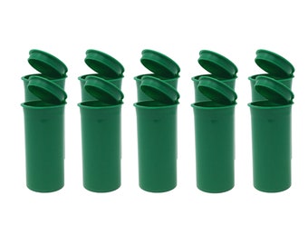 10 Pack 13 Dram Opaque Pop Top Child Resistant Containers ( Color Options ) Made in USA