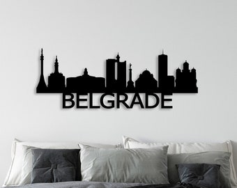 PNG Poster Cityscape Belgrade Serbia Black White Wall Art EPS JPG Vector Illustration Digital Print Belgrade Skyline Printable