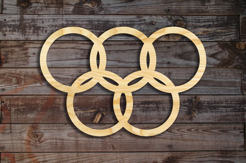 Olympiad Rings wooden wall decor / decoration sign symbol Etsy