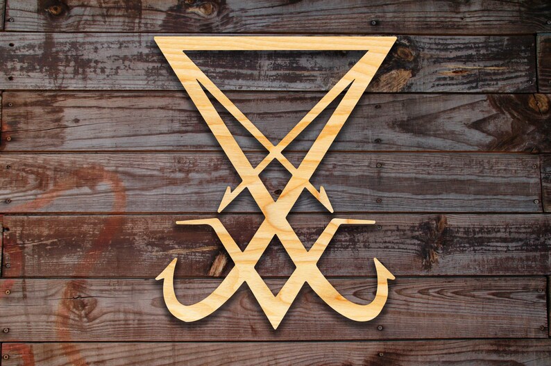 Sigil of Lucifer wooden wall decor / decoration sign symbol | Etsy