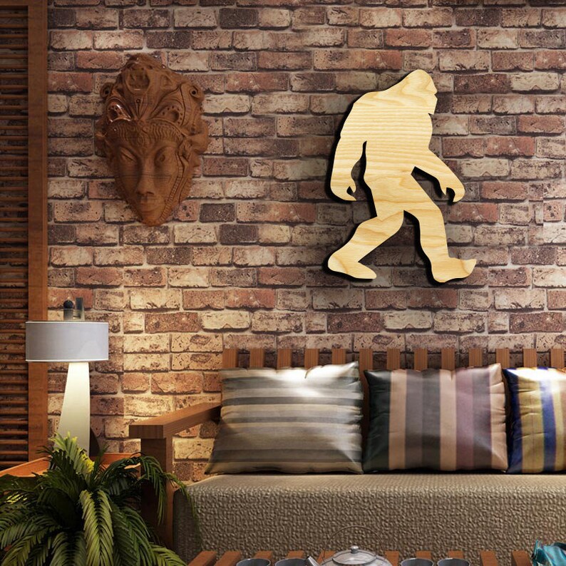 Bigfoot Sasquatch wooden wall decor / decoration for living Etsy