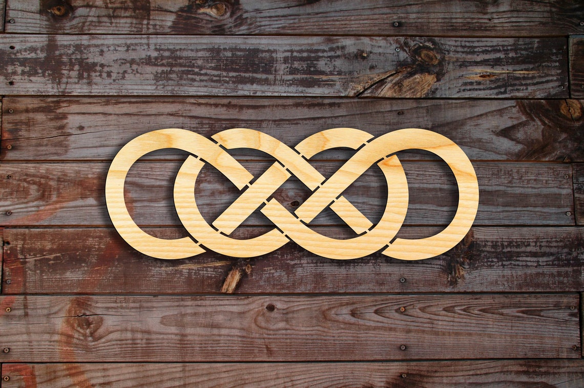 Double Infinity Knot wooden wall decor / decoration sign | Etsy