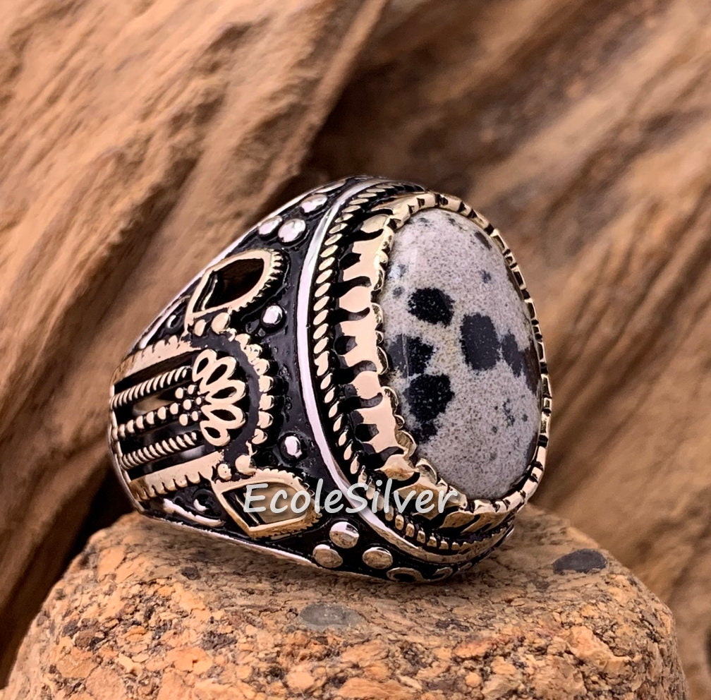 Dalmatian Stone Ring - Etsy Canada