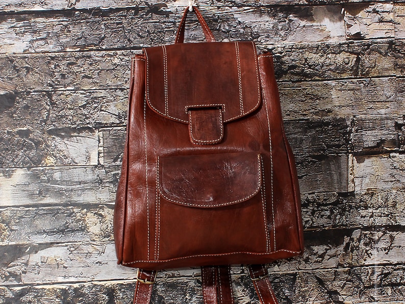 Moroccan Leather bag Leather Backpack Women Womens leather backpack School Backpack Men brown| Leather backpack Gift for her