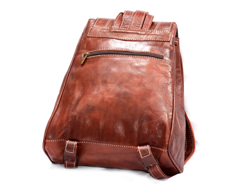 Moroccan Leather bag Leather Backpack Women Womens leather backpack School Backpack Men brown| Leather backpack Gift for her