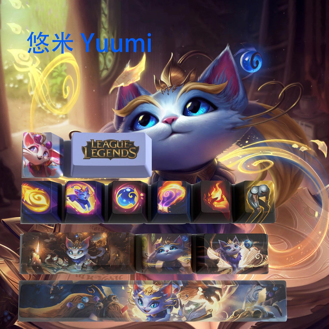 League of Legends Yuumi Keycaps OEM Profile Gaming Anime Custom Etsy