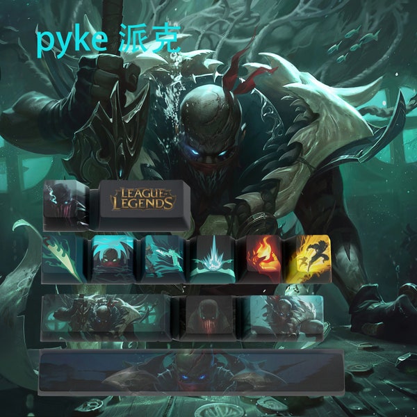 League of Legends Pyke-sleuteldoppen | OEM-profiel | Gamen | Anime | Aangepast