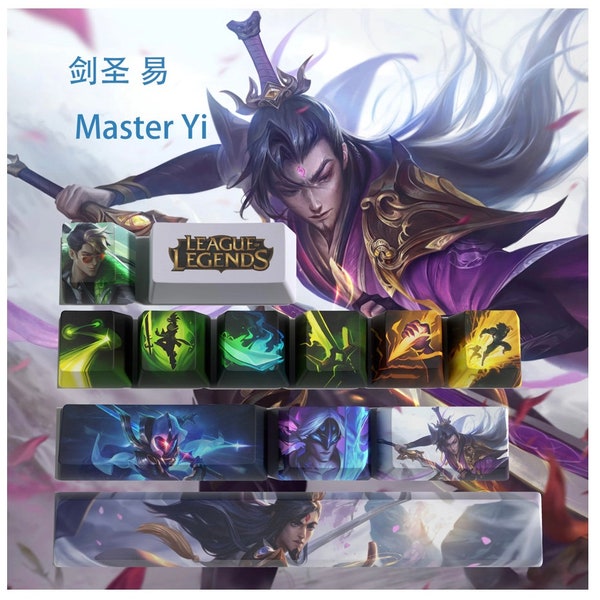 League of Legends Master Yi Keycaps | OEM Profile | Gaming | Anime | Custom