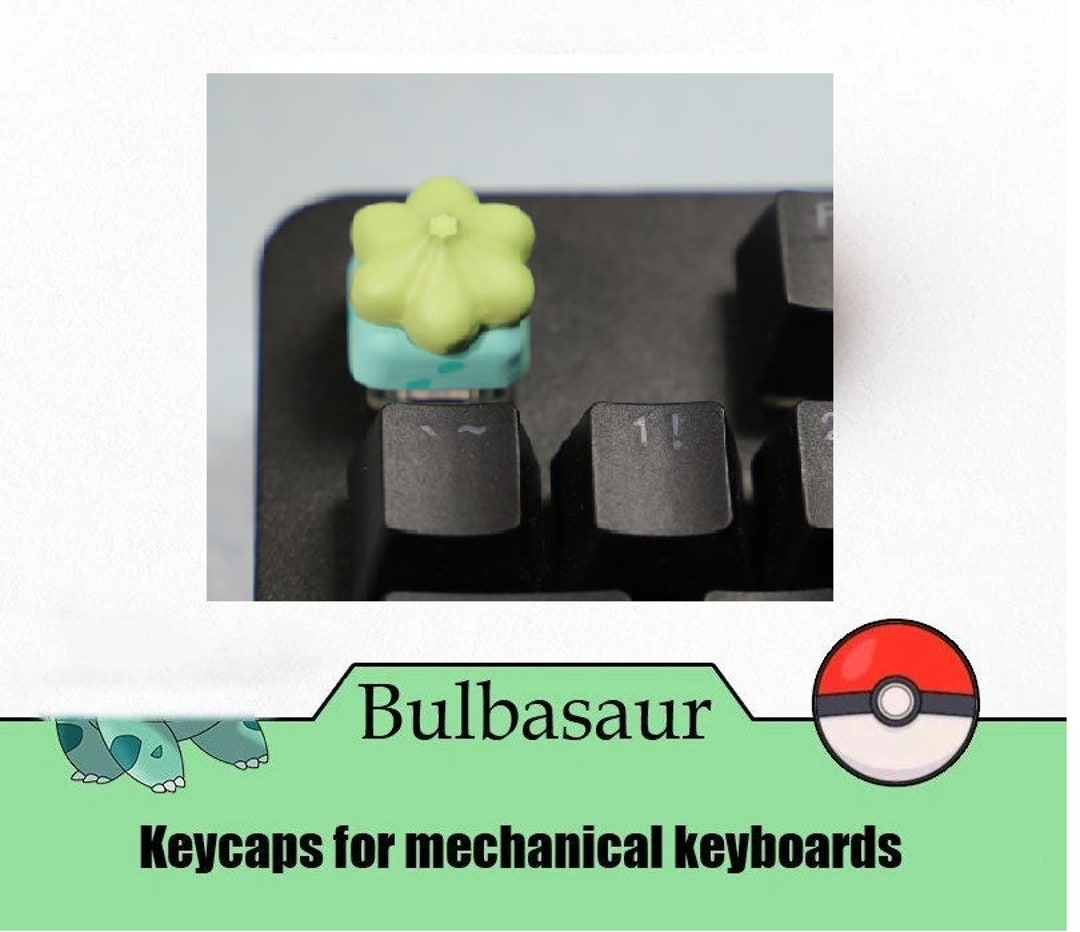 Pokemon Bulbasaur Keyboard Keycap Gaming Custom Etsy