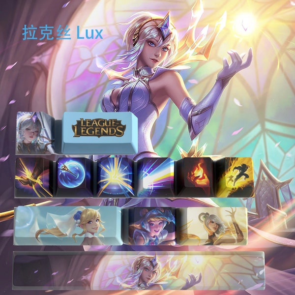 League of Legends Lux Tastenkappen | Profil oem | Spielen | Anime | Individuell