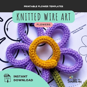 Flower Templates | For Knitted Wire Art | Tricotin | i-Cord (PDF Download)