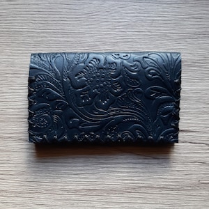 porte-carte en cuir fantaisie minimaliste