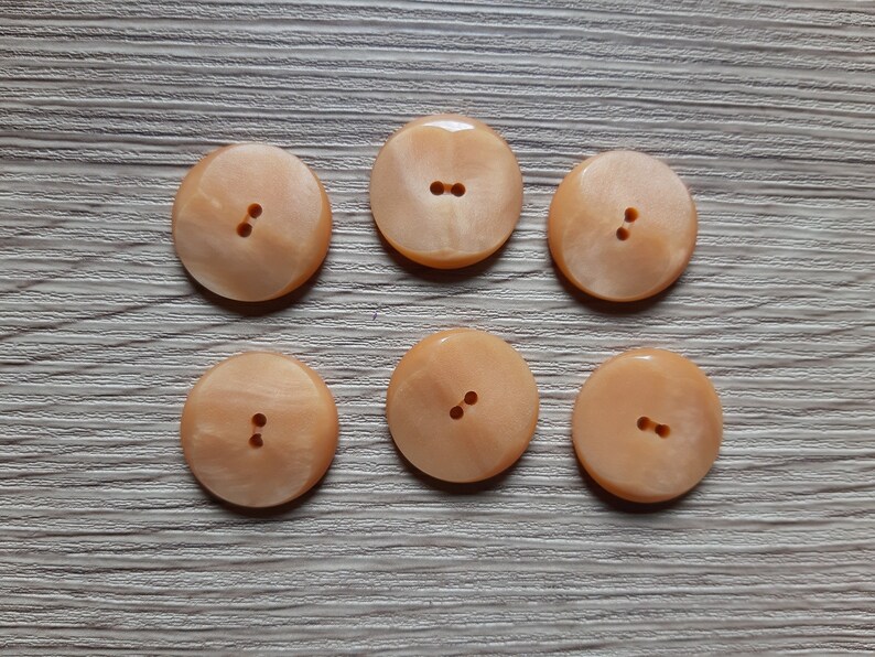 6 orange buttons 22 mm image 1