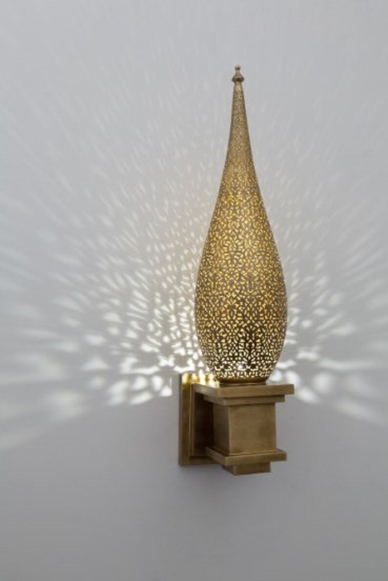 Wall Light Fixture Antique Brass Moroccan wall light Etsy Wall Light Fixture Antique Brass Moroccan wall light Etsy