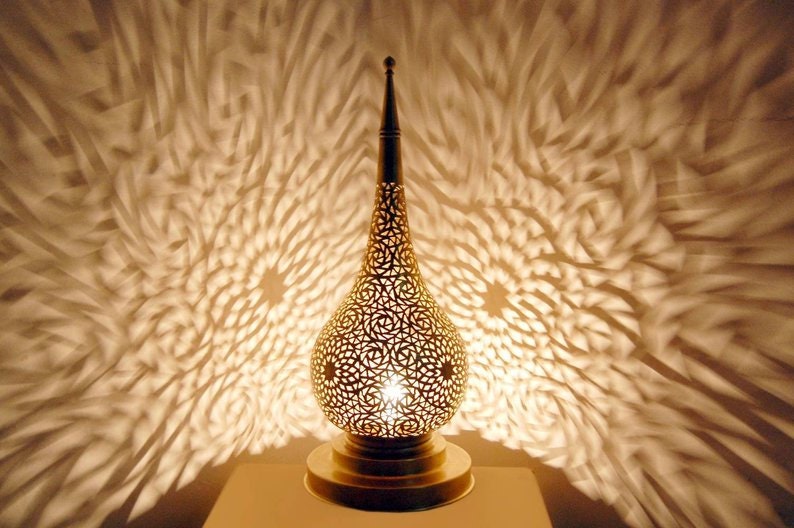 Livraison gratuite Lampe marocaine debout bronze cuivre Etsy