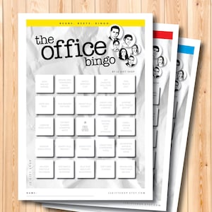 The Office TV show bingo boards, printable bingo game cards, instant download, The Office gift, viewing party games, Michael Scott fan gifts