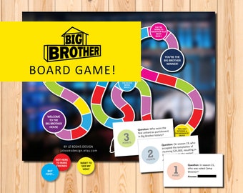 The Big Brother tv show game, Big Brother gift, Big Brother trivia, viewing party, printable game, instant download, reality CBS Julie Chen