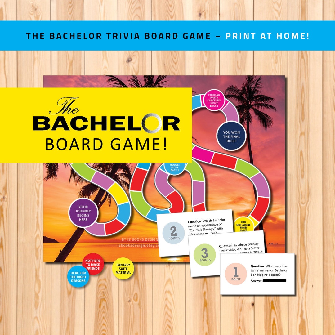 The Bachelor Board Game, TV Show, the Bachelor Trivia, Bachelor Tv
