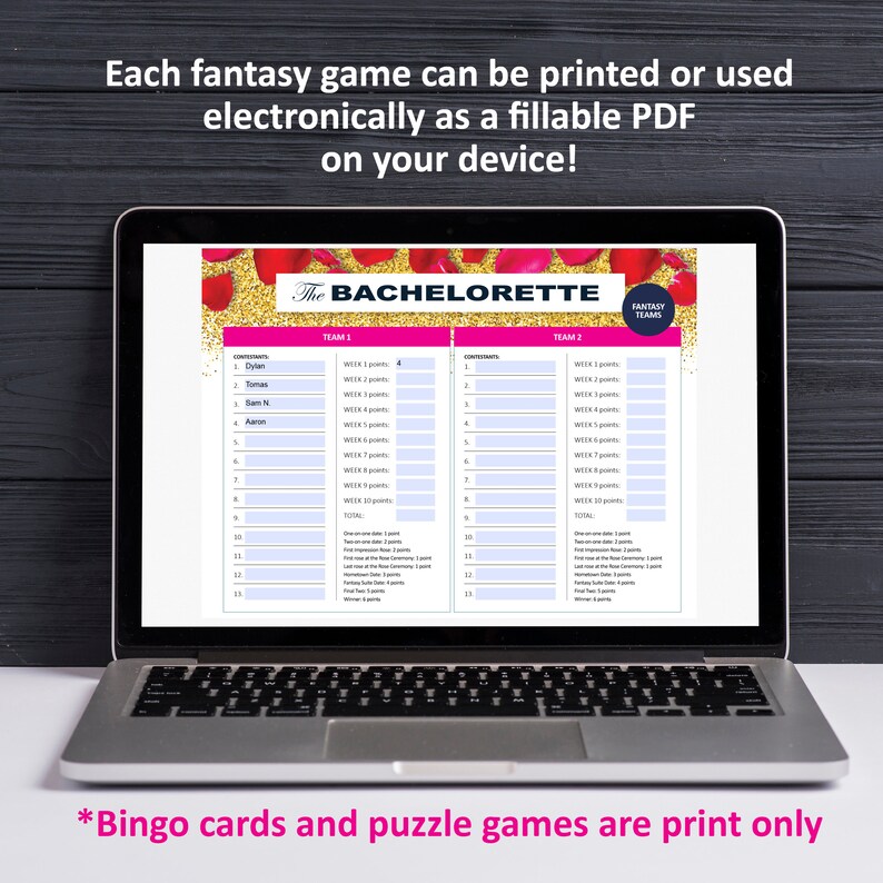 The Bachelorette Game Bundle, Fantasy League Jenn Tran Season ...