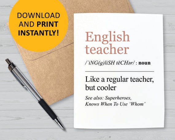 Teachers Day Cards In English