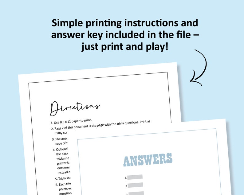 Broadway Trivia Game Printable Instant Download Musical - Etsy