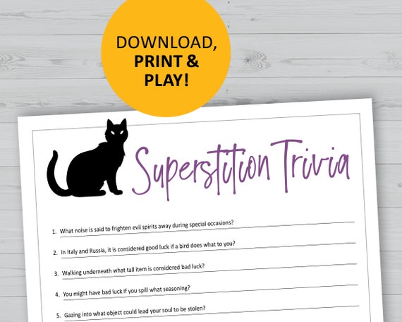 Free Printable Halloween Superstitions Trivia Quiz