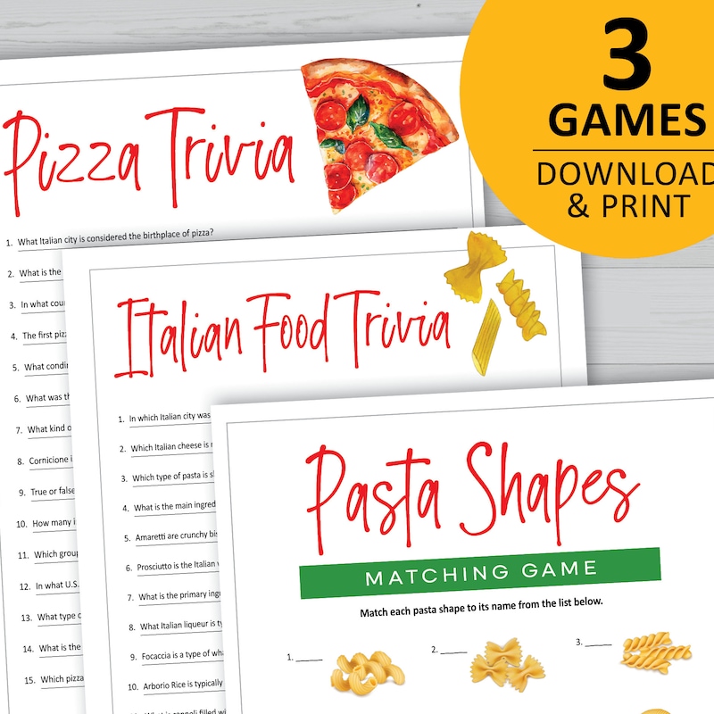 The Food Type Game - Etsy