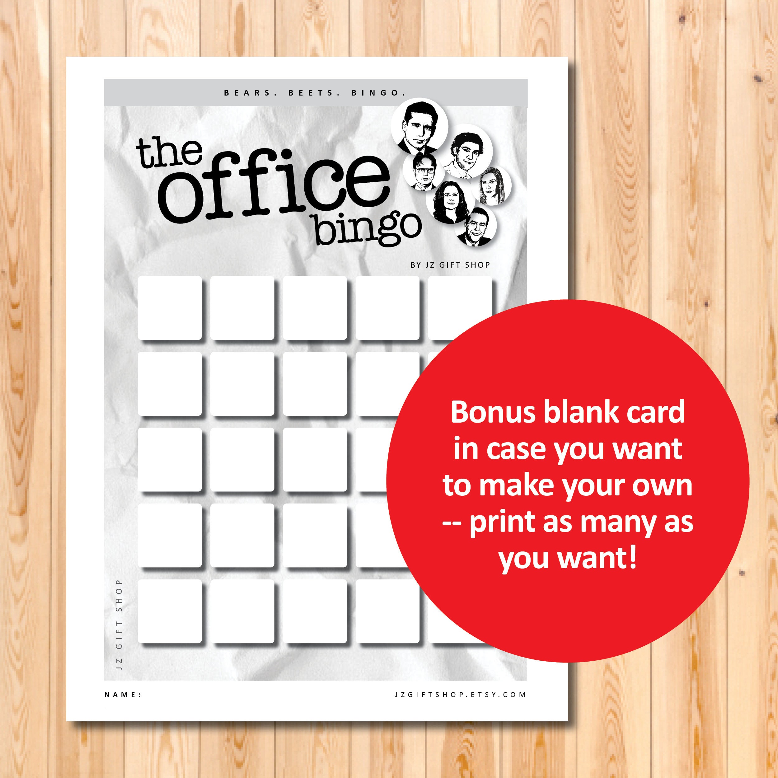 The Office TV Show Bingo Boards, Printable Bingo Game Cards, Instant Download, the Office Gift ...