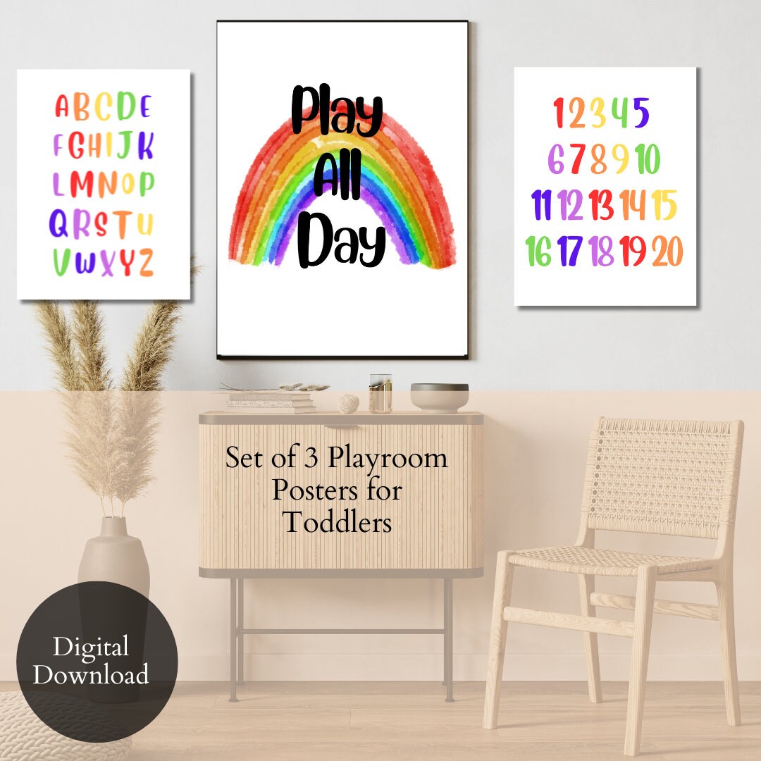 Educational Posters for Kids Printable Wall Art Playroom Etsy