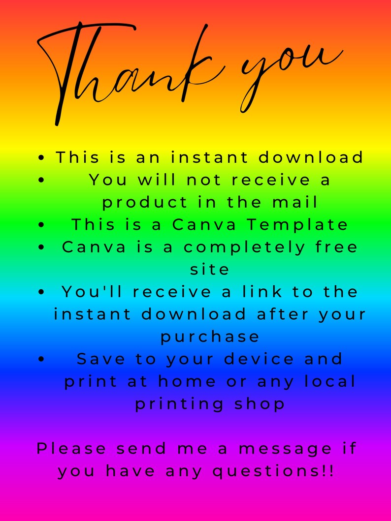 Weekly Chore Chart for Kids, Cleaning to Do List, Rainbow Chart, Home