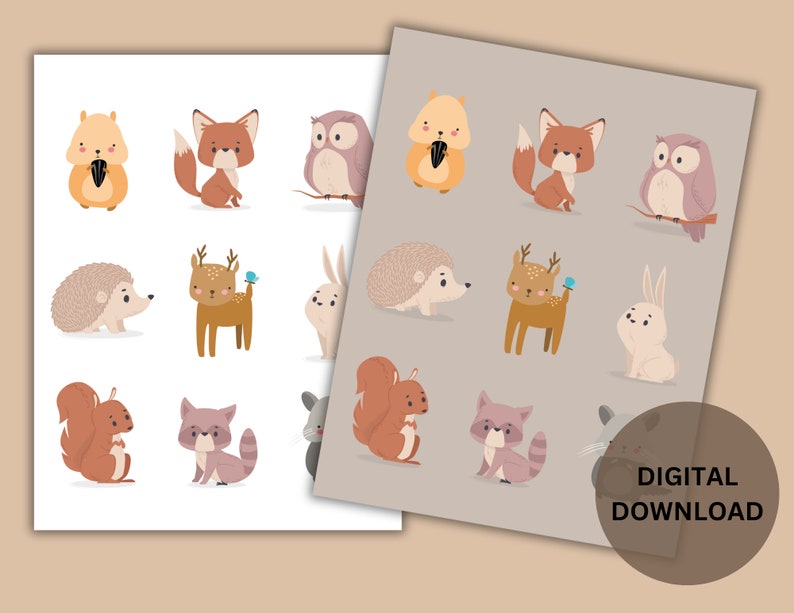 Woodland Animals Nursery Wall Art Sign Nursery Decorations Etsy