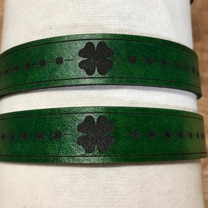 Leather Arm Garters Shamrock | Sleeve Garter | Armband | Sleeve Holder | Steampunk | Western | Edwardian | Victorian | Re-enactment