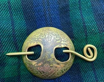 Celtic Tree of Life Penannular Brooch | Kilt Pin | Cloak Clasp | Renaissance | Celtic | Scarf Pin | Kilt Brooch | Elven Cloak | Cloak Pin