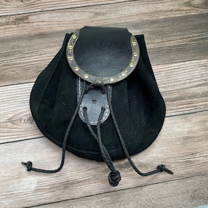 Handcrafted Sporran | Leather Sporran | Leather Pouch | Drawstring | Kilt Bag | Kilt Pouch | Renaissance Pouch | Scottish Bag | Viking Pouch