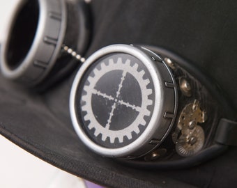 Lentes para gafas Steampunk con retícula, accesorio para disfraz de cosplay, insertos acrílicos de 50 mm